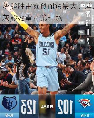 灰熊胜雷霆创nba最大分差,灰熊vs雷霆第七场