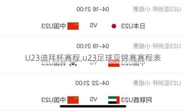 U23迪拜杯赛程,u23足球亚锦赛赛程表