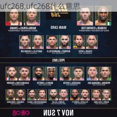 ufc268,ufc268什么意思