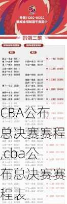 CBA公布总决赛赛程,cba公布总决赛赛程表