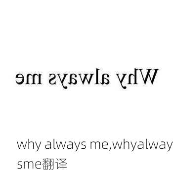 why always me,whyalwaysme翻译