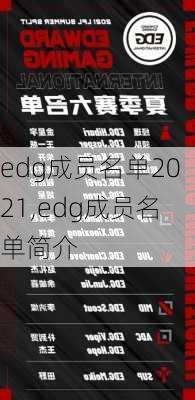 edg成员名单2021,edg成员名单简介