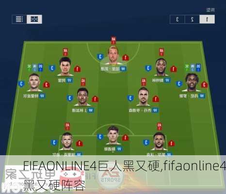 FIFAONLINE4巨人黑又硬,fifaonline4黑又硬阵容